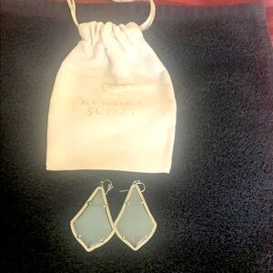 Kendra Scott Silver and Gray  Drop Earrings